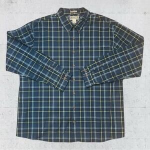 Duluth Trading Co Mens Shirt Untucked Relaxed Fit Long Sleeve Plaid 2XL Tall